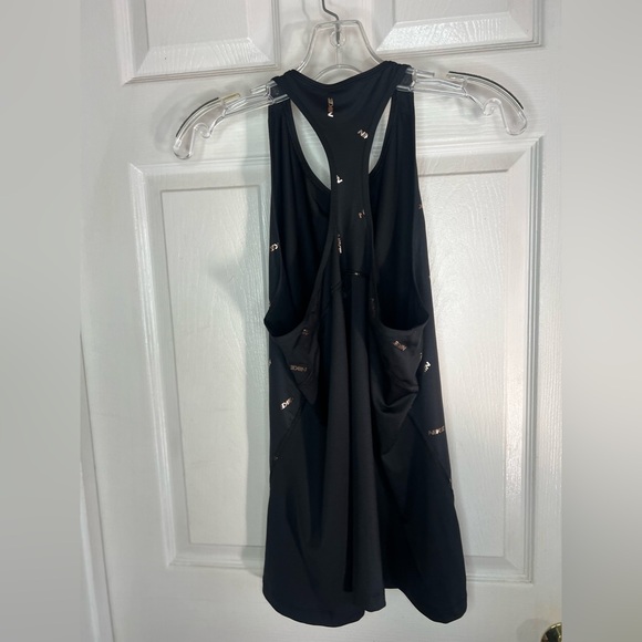 nike pro dri fit Tank Top Women’s Large Rose Gold All Over Logo Racerback - Picture 6 of 8